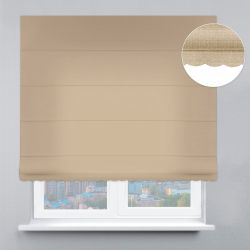 Римська штора Велюр з ажуром горіховий