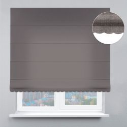 Римська штора Велюр з ланцюжковим карнизом з ажуром антрацитовий