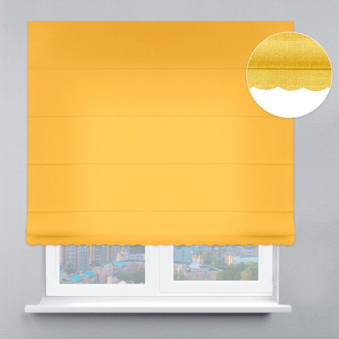 Римська штора DECOLIV Велюр с ажуром желтый