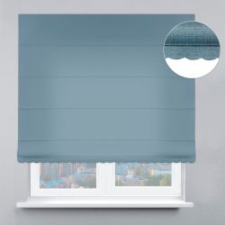 Римська штора DECOLIV Велюр с ажуром морской