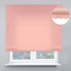 Римська штора Велюр з ажуром пудровий