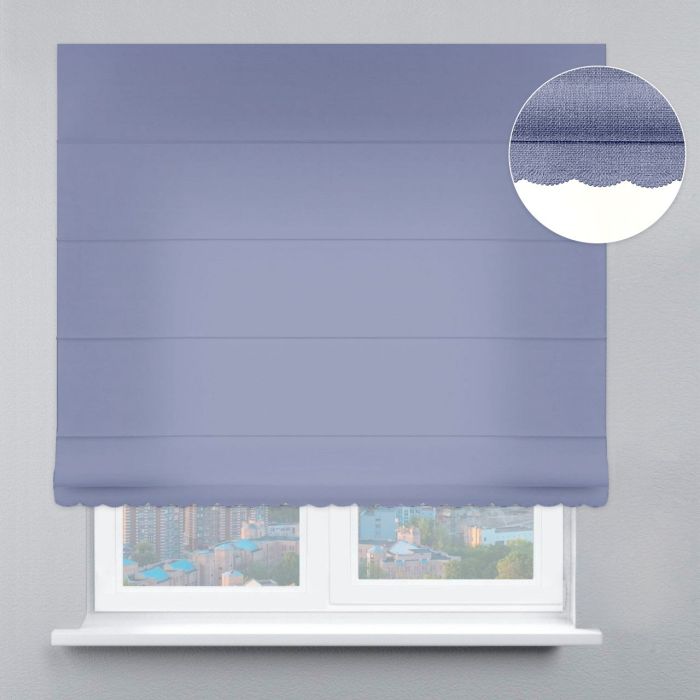 Римська штора Велюр з ланцюжковим карнизом з ажуром лавандовий