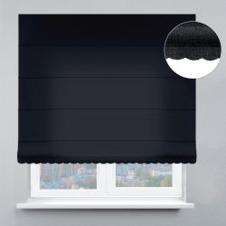 Римська штора Велюр з ажуром чорний