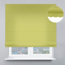 Римська штора Велюр з ажуром салатовий