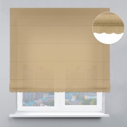 Римська штора Льон з ажуром бежевий