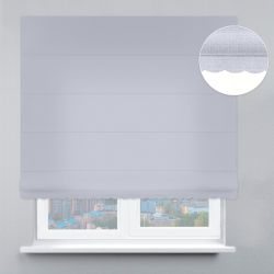 Римська штора Софт люкс з ланцюжковим карнизом з ажуром стальний