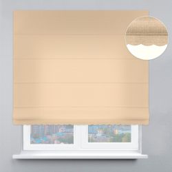 Римська штора Софт люкс з ажуром бежевий