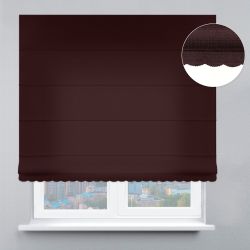 Римська штора Софт люкс з ажуром шоколадний