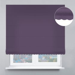 Римська штора Блекаут Перфект з ажуром бузковий