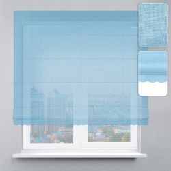 Римська штора Тюль із ланцюжковим карнизом із ажуром морський