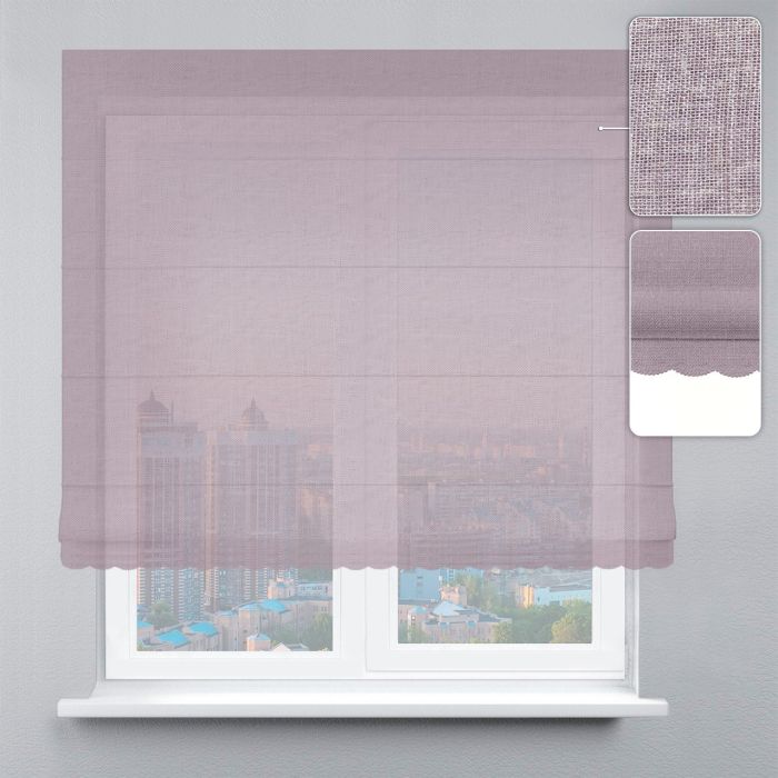 Римська штора Тюль з ажуром сталевий