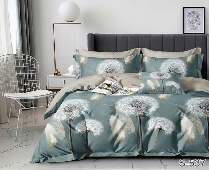 Комплект постільної білизни сімейний наволочки 50*70см Сатин S537