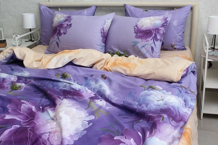 Комплект постільної білизни сімейний наволочки 70*70см Сатин S538