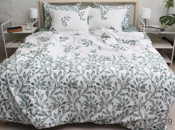 Комплект постільної білизни сімейний наволочки 70*70см Сатин S539