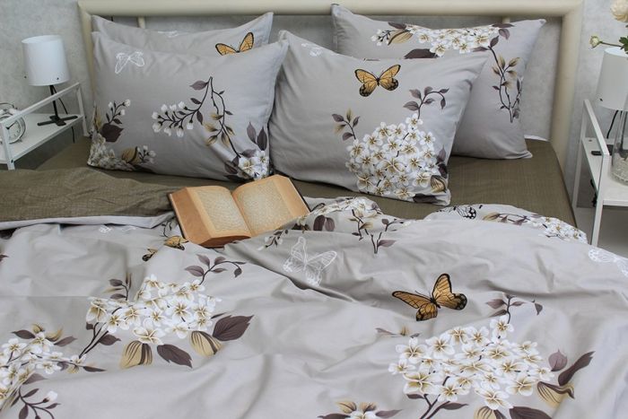 Комплект постільної білизни сімейний наволочки 50*70см Сатин S544