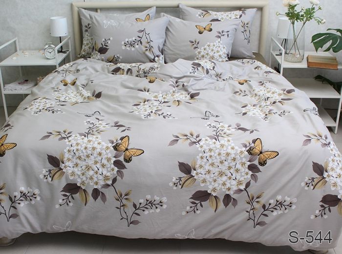 Комплект постільної білизни сімейний наволочки 50*70см Сатин S544