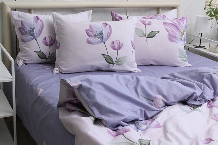 Комплект постільної білизни сімейний наволочки 50*70см Сатин S546