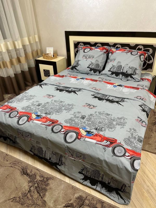 Комплект постільної білизни двоспальний Премиум 02-012 Бязь наволочки 50*70см