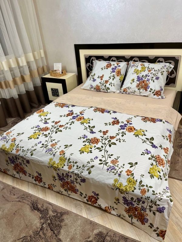 Комплект постільної білизни двоспальний Премиум 02-013 Бязь наволочки 50*70см