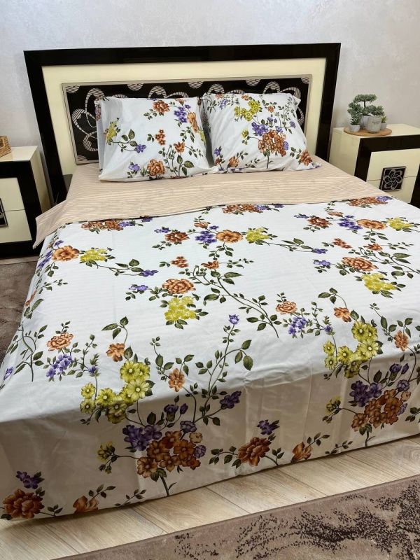 Комплект постільної білизни двоспальний Премиум 02-013 Бязь наволочки 50*70см