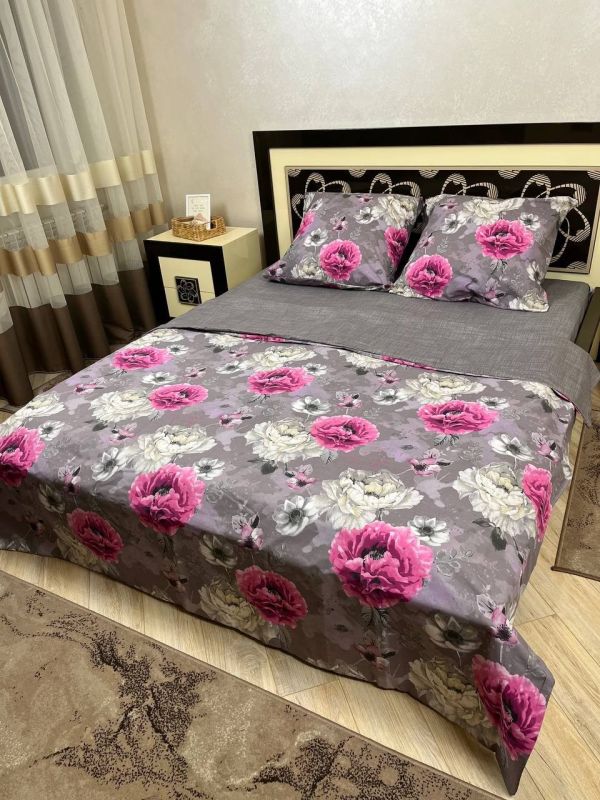 Комплект постільної білизни євро Премиум 03-007-1-2 Бязь наволочки 50*70см