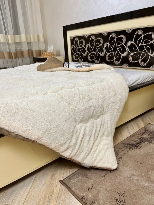 Ковдра-покривало фліс + вовна DR-02