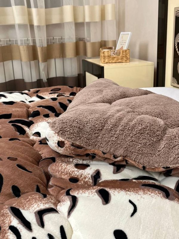 Ковдра-покривало фліс + вовна DR-04