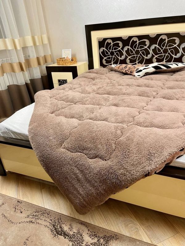 Ковдра-покривало фліс + вовна DR-04