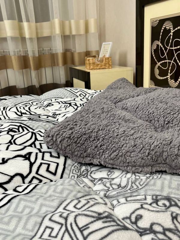 Ковдра-покривало фліс + вовна DR-06