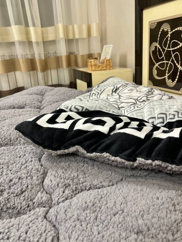 Ковдра-покривало фліс + вовна DR-06