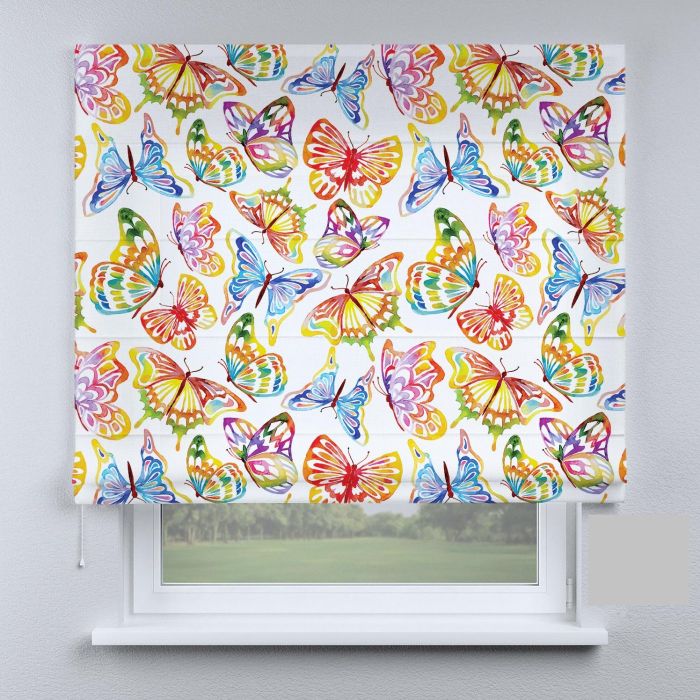 Римська штора з ланцюжковим карнизом метелики дитячі