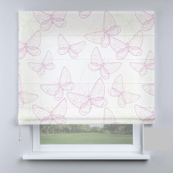 Римська штора з ланцюжковим карнизом метелики