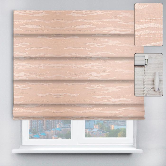 Римські штори DECOLIV з ланцюжковим карнизом Lazur персиковий