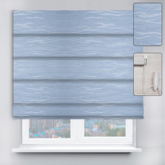 Римські штори DECOLIV з ланцюжковим карнизом Lazur блакитний