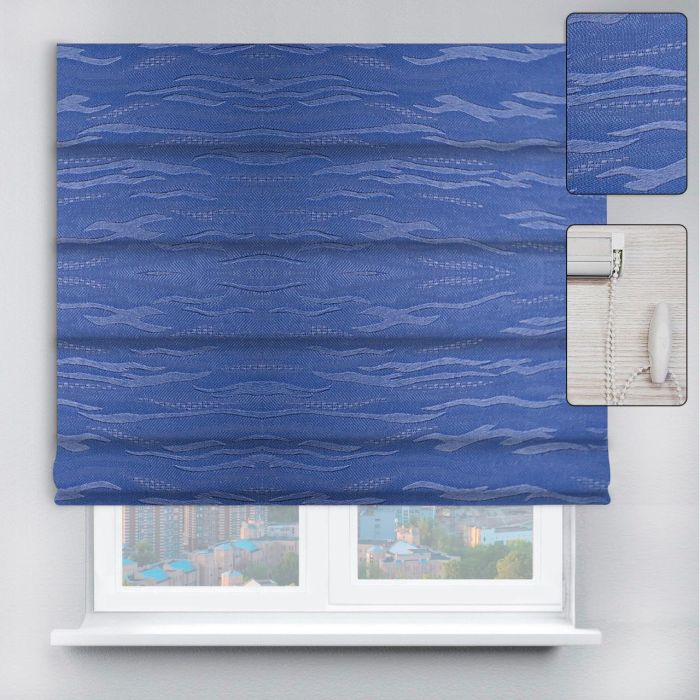 Римські штори DECOLIV з ланцюжковим карнизом Lazur синій