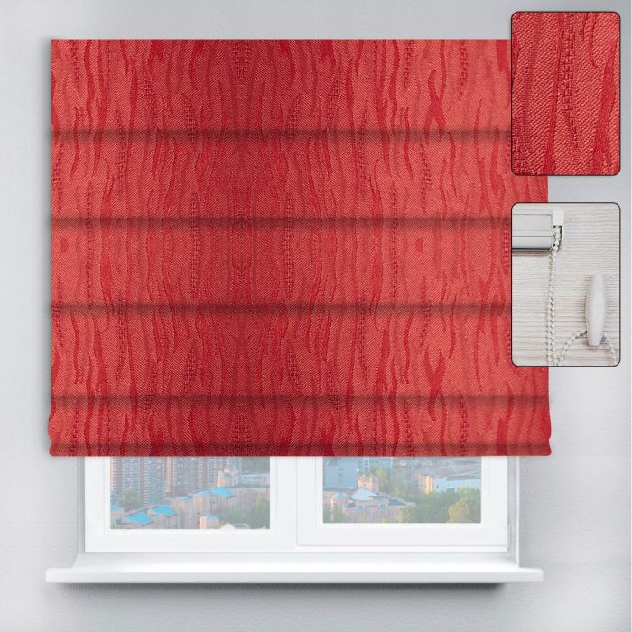 Римські штори DECOLIV з ланцюжковим карнизом Lazur червоний