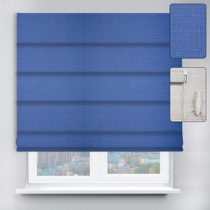 Римські штори DECOLIV з ланцюжковим карнизом Льон синій