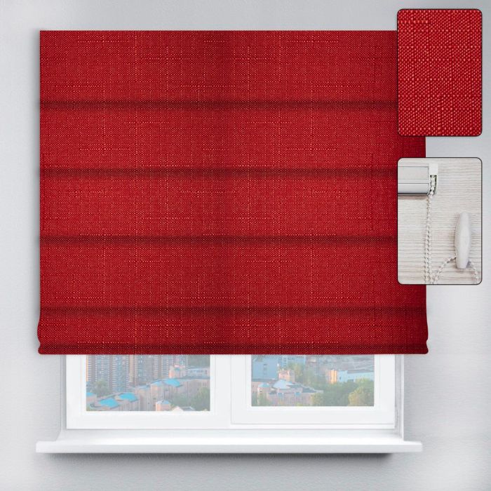 Римські штори DECOLIV з ланцюжковим карнизом Льон бордовий