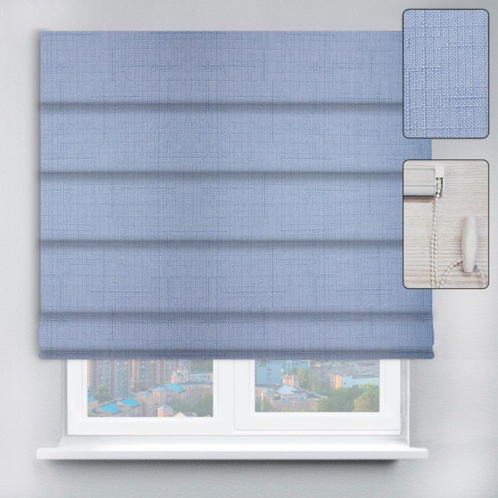 Римські штори DECOLIV з ланцюжковим карнизом Льон блакитний