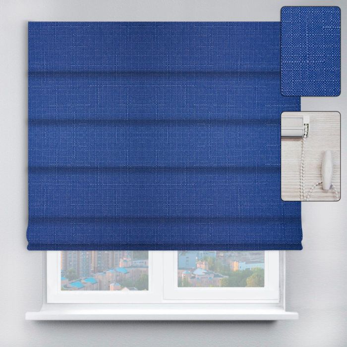 Римські штори DECOLIV з ланцюжковим карнизом Льон джинс