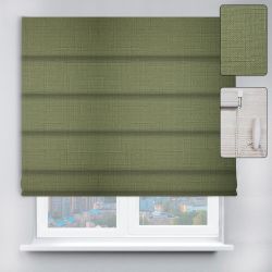 Римські штори з ланцюжковим карнизом Льон оливковий