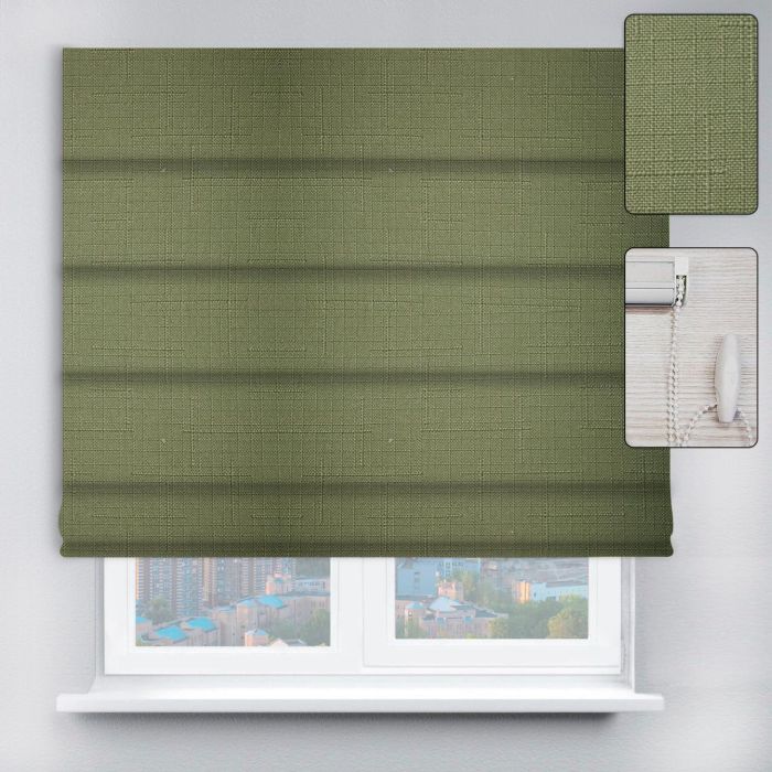 Римські штори DECOLIV з ланцюжковим карнизом Льон оливковий