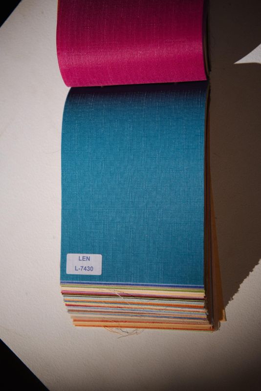 Римські штори DECOLIV з ланцюжковим карнизом Льон морська хвиля