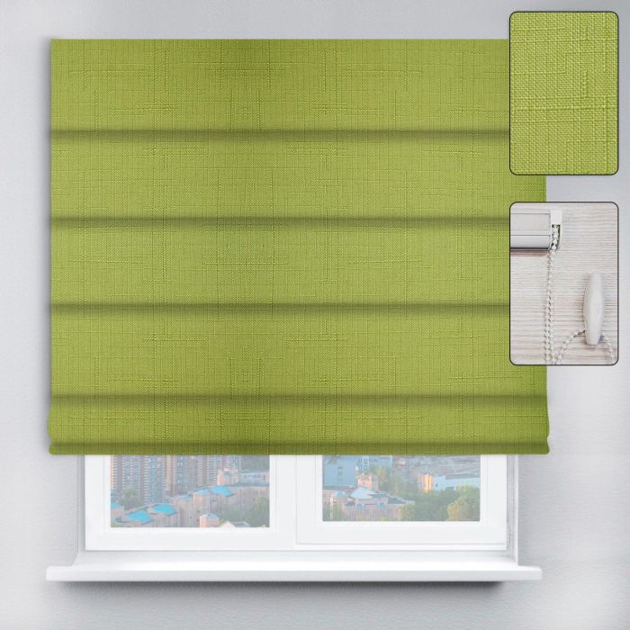 Римські штори DECOLIV з ланцюжковим карнизом Льон салатовий