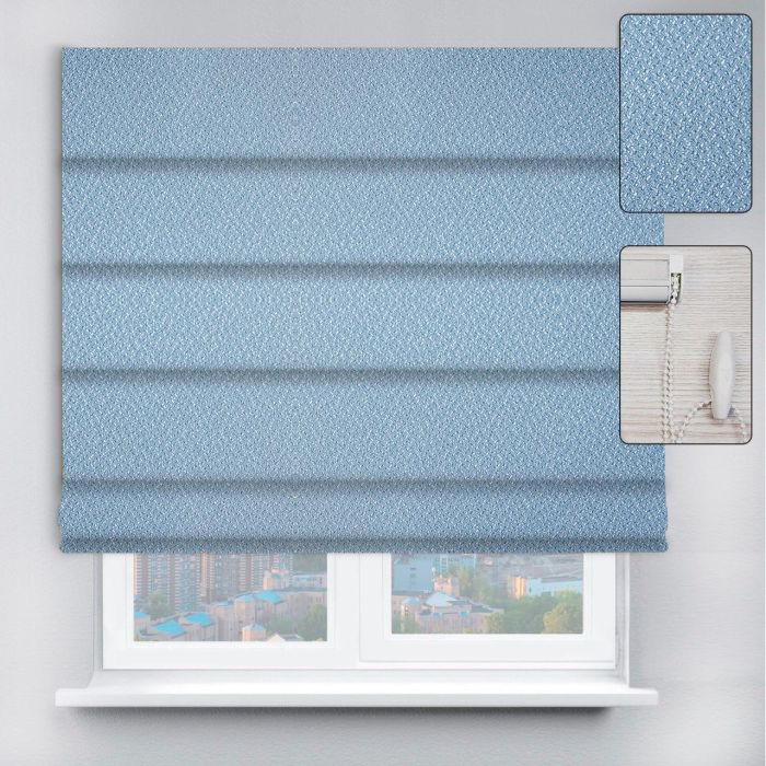 Римські штори DECOLIV з ланцюжковим карнизом Pearl блакитний