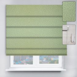 Римські штори DECOLIV з ланцюжковим карнизом Pearl зелений