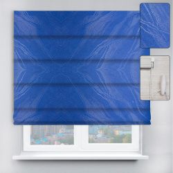Римські штори з ланцюжковим карнизом Woda синій