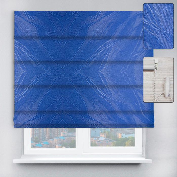 Римські штори DECOLIV з ланцюжковим карнизом Woda синій