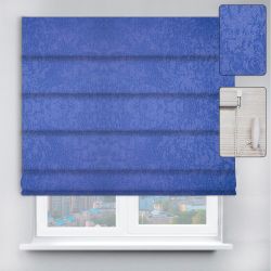 Римські штори з ланцюжковим карнизом Агат синій