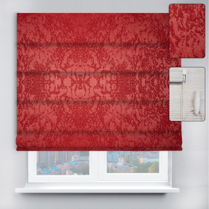 Римські штори DECOLIV з ланцюжковим карнизом Агат червоний